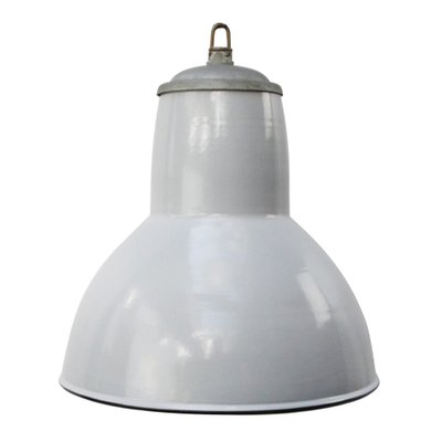 Vintage Dutch Industrial Pendant Light in Gray Enamel from Philips-BLS-1259086