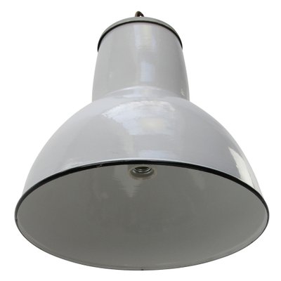 Vintage Dutch Industrial Pendant Light in Gray Enamel from Philips-BLS-1259086