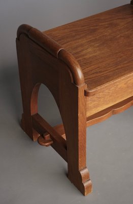 Vintage Dutch Oak Church Stools, 1940s, Set of 2-MB-2034529