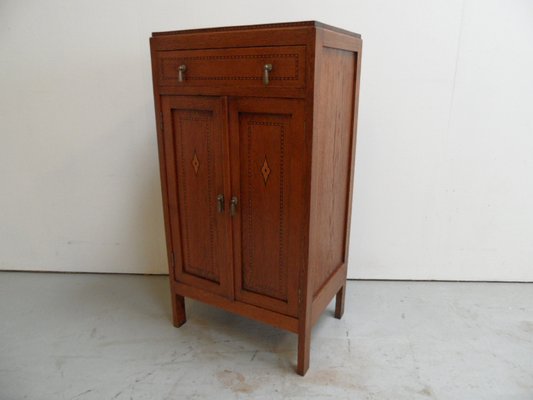 Vintage Dutch Oak Filing Cabinet, 1930s-PNJ-2041148