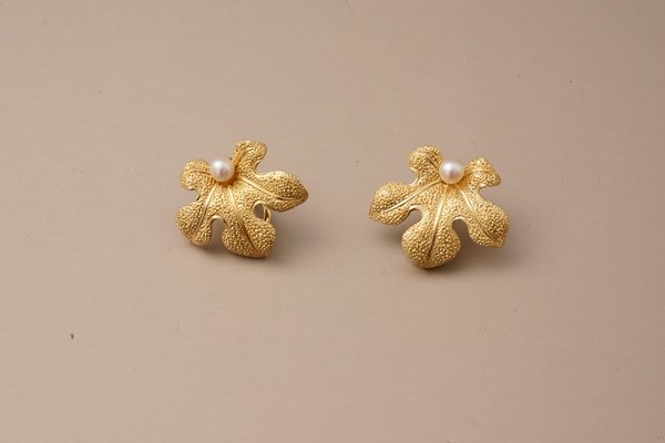 Vintage Ear Clips in 750 Gold by Henkel & Grosse, 1966, Set of 2-XNJ-1422822