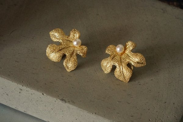 Vintage Ear Clips in 750 Gold by Henkel & Grosse, 1966, Set of 2-XNJ-1422822