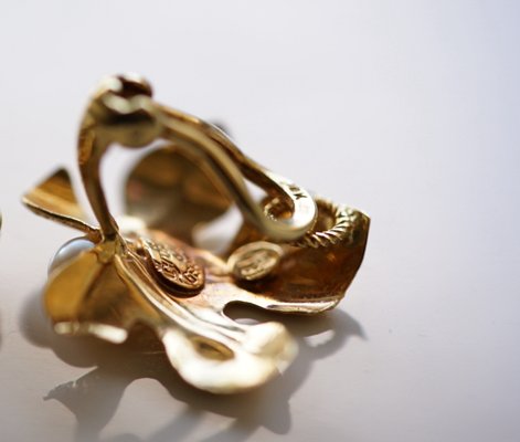 Vintage Ear Clips in 750 Gold by Henkel & Grosse, 1966, Set of 2-XNJ-1422822