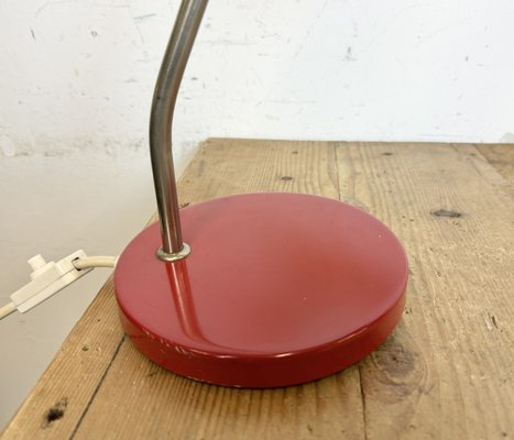 Vintage East German Red Table Lamp from Aka Leuchten, 1970s-CGF-1815243