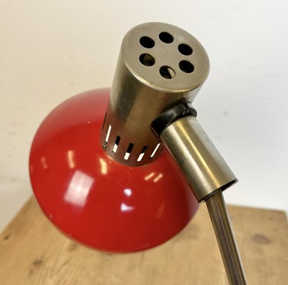 Vintage East German Red Table Lamp from Aka Leuchten, 1970s-CGF-1815243