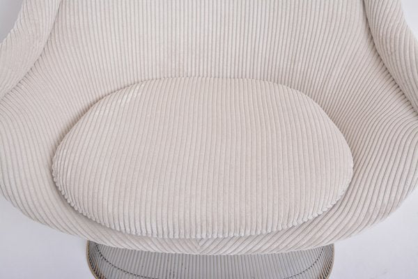 Vintage Easy Chair and Ottoman by Warren Platner, 1960s, Set of 2-FN-1763650