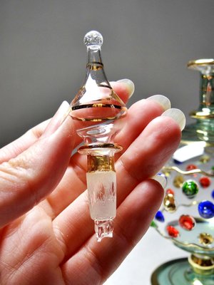 Vintage Egyptian Blown Glass Perfume Bottles, Set of 5-GRD-2021828