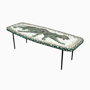 Vintage Elliptical Mosaic Coffee Table, 1960s-CIP-963126