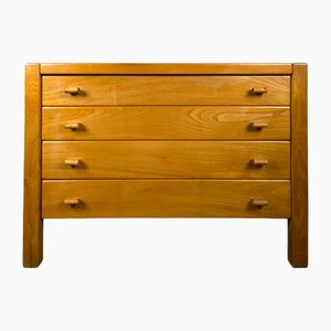 Vintage Elm Chest of Drawers with Leather Handles from Maison Regain-HLV-2024357