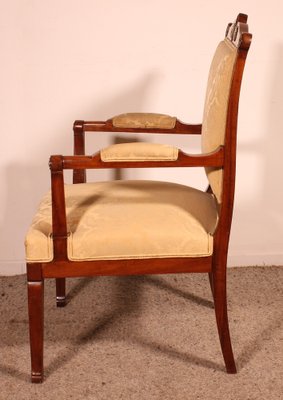 Vintage Empire Mahogany Armchair-HPU-1778438