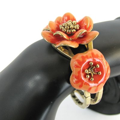 Vintage Enamel Articulated Bracelet, 1960s-YGE-868700