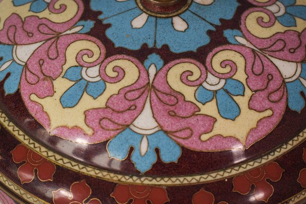 Vintage Enamel Circular Box Partition-AOI-1311622