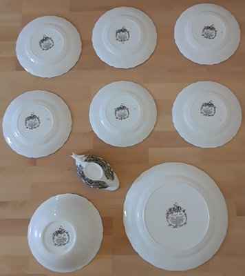 Vintage Englich Ceramic Dining Service Set by Johnson Bros, 1970s, Set of 9-HOI-1360398