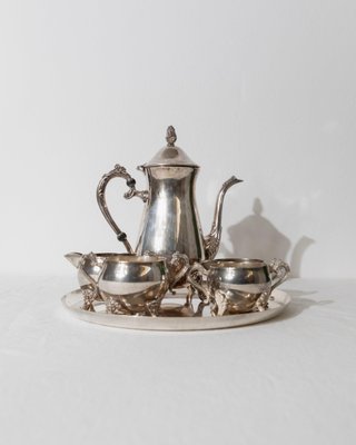 Vintage English Coffee Set, 1940s, Set of 6-HVJ-2041686