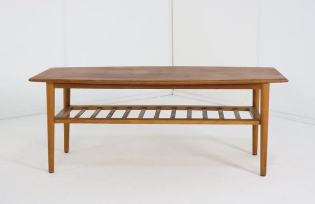 Vintage English Coffee Table in Veneer, 1970s-FYZ-2034400