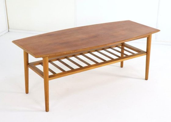 Vintage English Coffee Table in Veneer, 1970s-FYZ-2034400