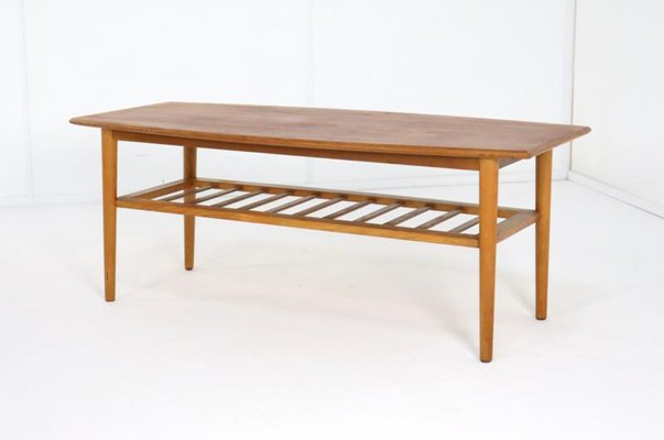 Vintage English Coffee Table in Veneer, 1970s-FYZ-2034400