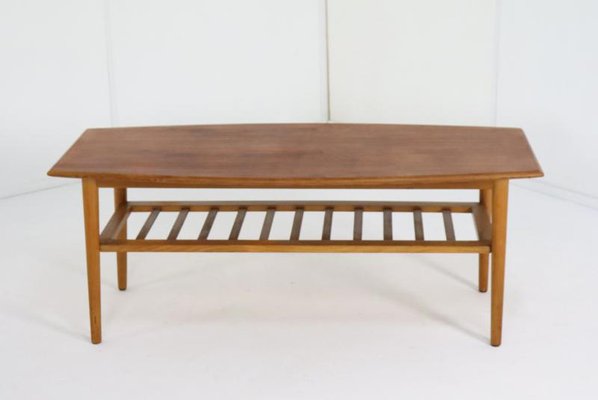 Vintage English Coffee Table in Veneer, 1970s-FYZ-2034400