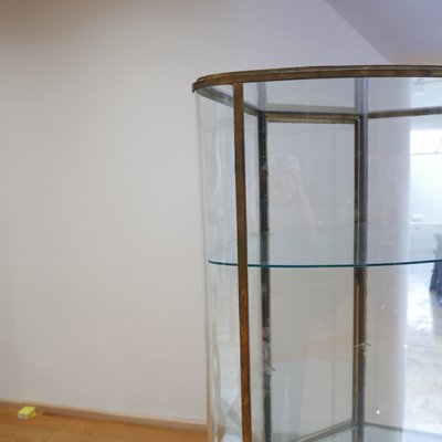 Vintage English Glass Display Cabinet, 1920s-JRP-556254