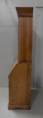 Vintage English Solid Blond Oak Wall Unit-RVK-581391