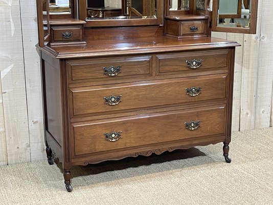 Vintage English Walnut Dresser-QYF-1118528