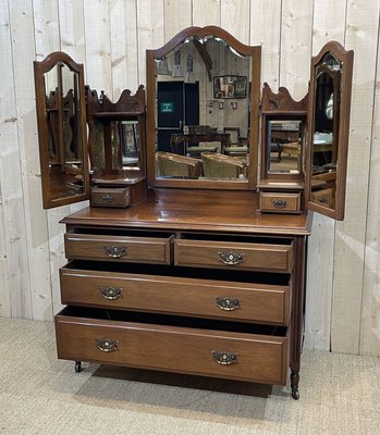 Vintage English Walnut Dresser-QYF-1118528