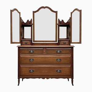 Vintage English Walnut Dresser-QYF-1118528