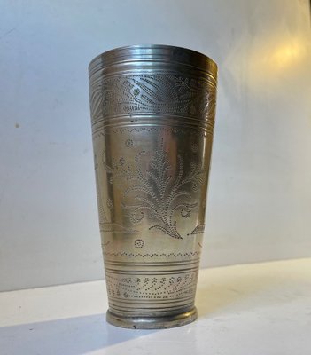 Vintage Engraved Indian Vase with Taj Mahal, 1970s-LCR-1239207