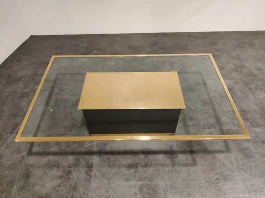 Vintage Etched Brass Coffee Table by Ricco D, 1970s-IRH-746414