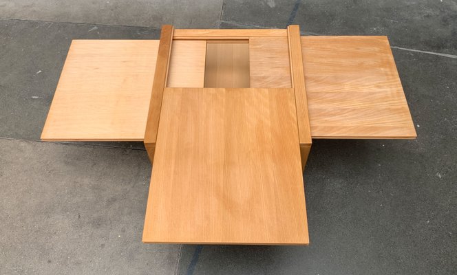 Vintage Extendable Wooden Couch Table, 1980s-UAH-1349003