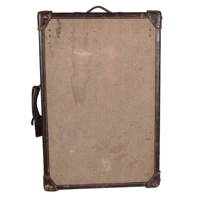 Vintage Fabric & Leather Travel Trunk, 1945-RAQ-1319798