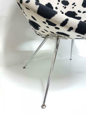 Vintage Fabric & Metal Circle Chair, 1970s-FIP-1171850