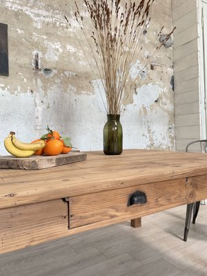 Vintage Farm Table with Straight Legs-UX-1812053