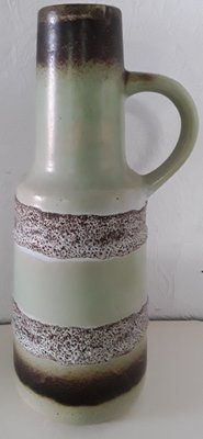 Vintage Fat Lava Ceramic Style Jug Vase in Turquoise and Gray-Brown from VEB Keramische Werke Haldensleben, 1960s-HOI-998171