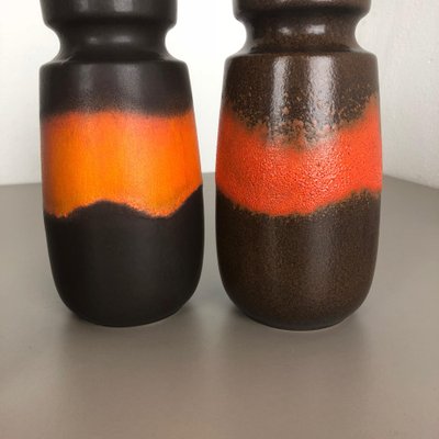 Vintage Fat Lava Pottery 242-22 Vases from Scheurich, Germany, Set of 4-QZ-1153028