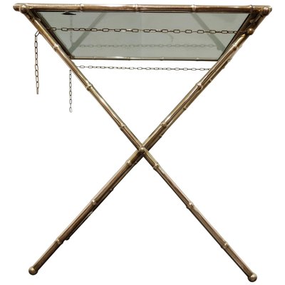 Vintage Faux Bamboo Folding Table, 1950s-IRH-833277