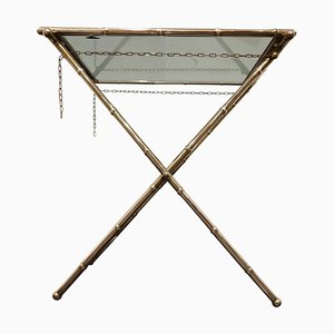 Vintage Faux Bamboo Folding Table, 1950s-IRH-833277