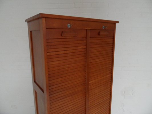 Vintage Filling Cabinet with Roller Shutter, 1950s-PNJ-2020187