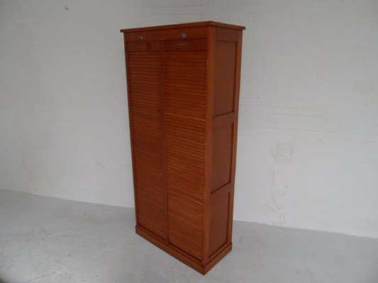 Vintage Filling Cabinet with Roller Shutter, 1950s-PNJ-2020187