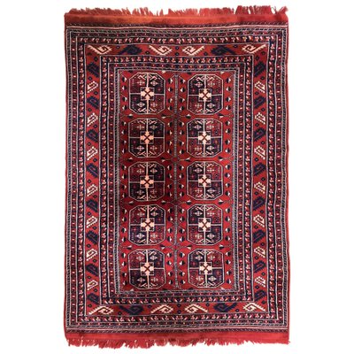 Vintage Fine Turkmen Afghan Boukhara Design Rug-YMM-1061984