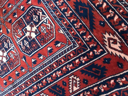 Vintage Fine Turkmen Afghan Boukhara Design Rug-YMM-1061984