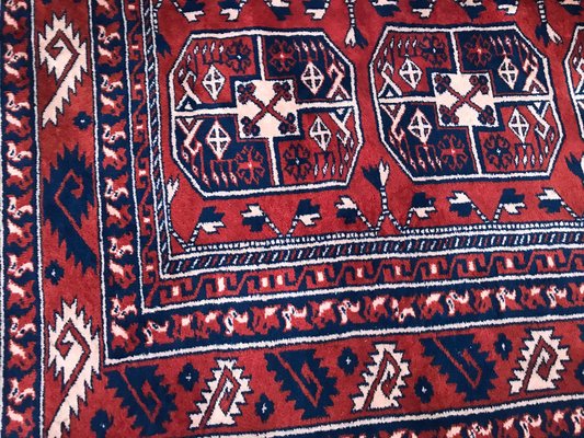 Vintage Fine Turkmen Afghan Boukhara Design Rug-YMM-1061984