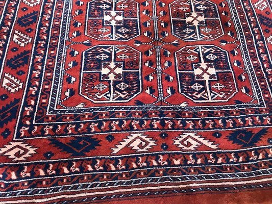 Vintage Fine Turkmen Afghan Boukhara Design Rug-YMM-1061984