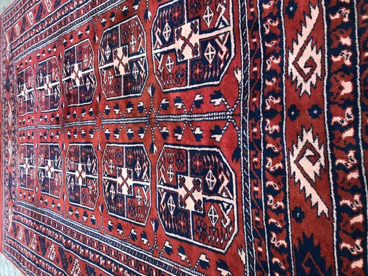 Vintage Fine Turkmen Afghan Boukhara Design Rug-YMM-1061984