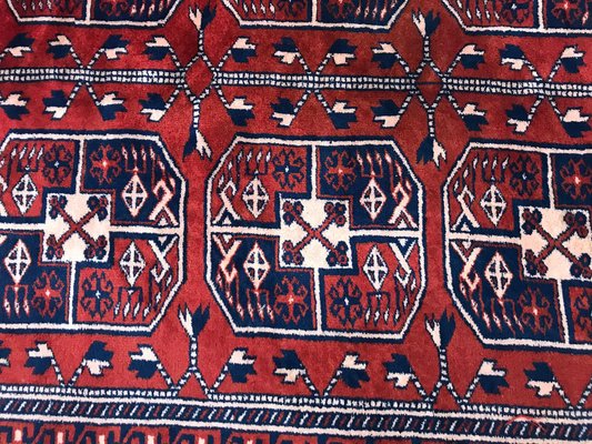 Vintage Fine Turkmen Afghan Boukhara Design Rug-YMM-1061984