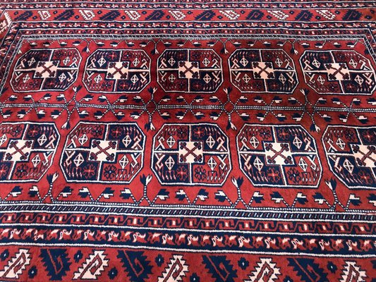 Vintage Fine Turkmen Afghan Boukhara Design Rug-YMM-1061984