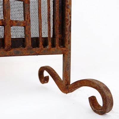 Vintage Fireplace Screen in Wrought Iron-NYF-2019125