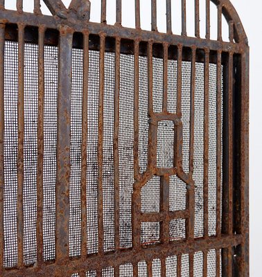 Vintage Fireplace Screen in Wrought Iron-NYF-2019125