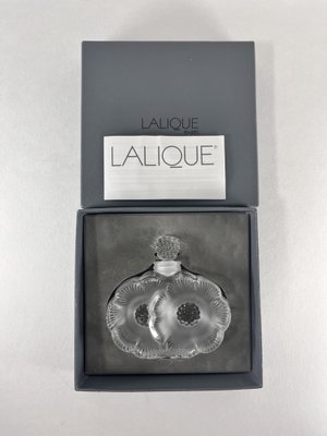 Vintage Flower Lalique Crystal Bottle by René Lalique, 1990s-HFR-1382873