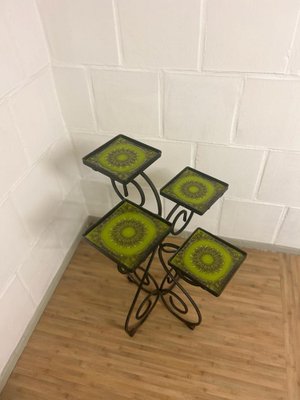 Vintage Flower Stand in Wrought Iron, 1970s-SZM-1771347